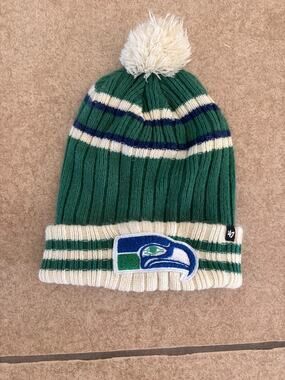 Seattle Seahawks NFL Cuffed Knit Pom Beanie Hat